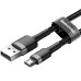 Кабель Baseus Cafule Cable USB Micro USB 2.4A 1m Gray/Black (CAMKLF-BG1) Кабель Baseus Cafule Cable USB Micro USB 2.4A 1m Gray/Black (CAMKLF-BG1)
